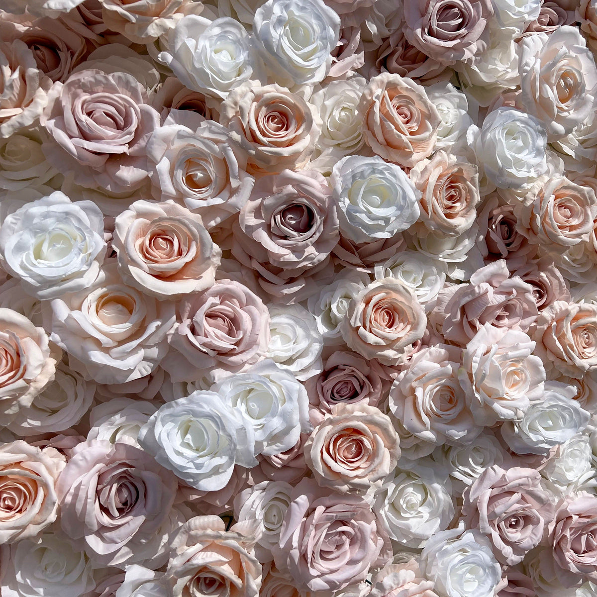 Elegant White & Light Pink Flower Wall Backdrop - Roll-Up Fabric Wall - Bridal Party Decor - Wedding Venues Celebration Floral Wall-VF-600